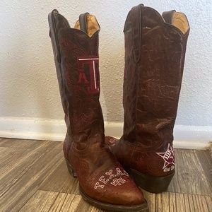 Texas A&M Cowboy Boots Size 8